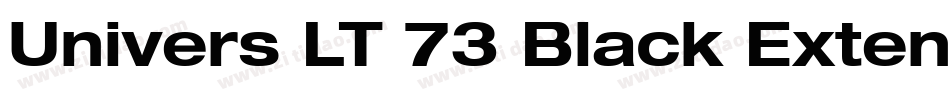 Univers LT 73 Black Extended Oblique字体转换